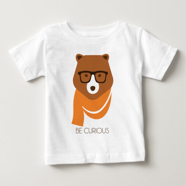 Bear Curious Baby T-Shirt (Front)