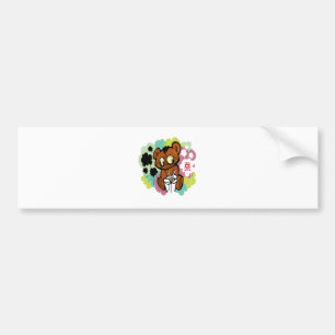 Bear cute baby cartoon chinese bumper sticker