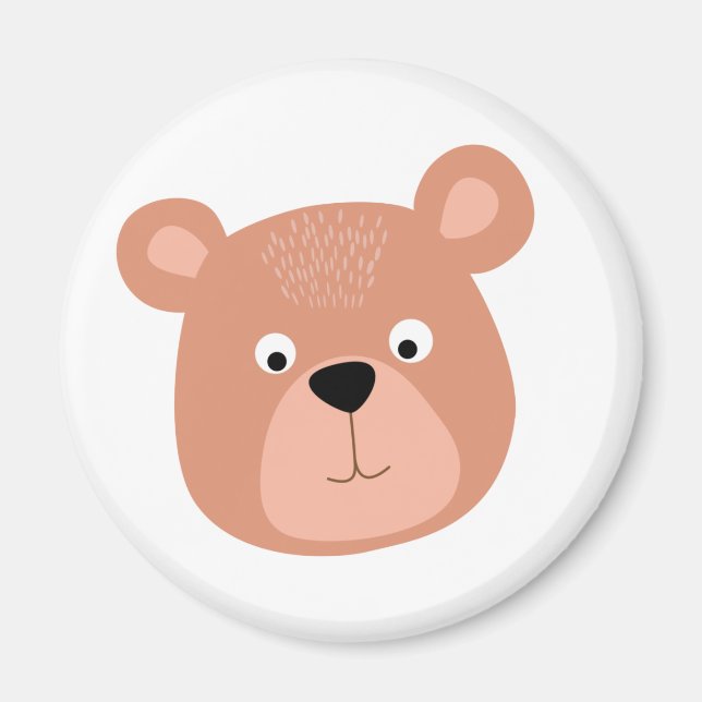 Bear cute face magnet (Front)