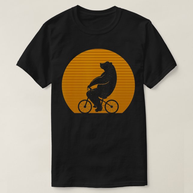 Bear Cycling Bicycle  T-Shirt (Design Front)
