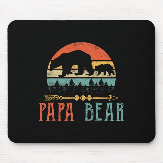 Bear Daddy Funny Mens Fathers Day Gift-idea  Mouse Pad (Front)