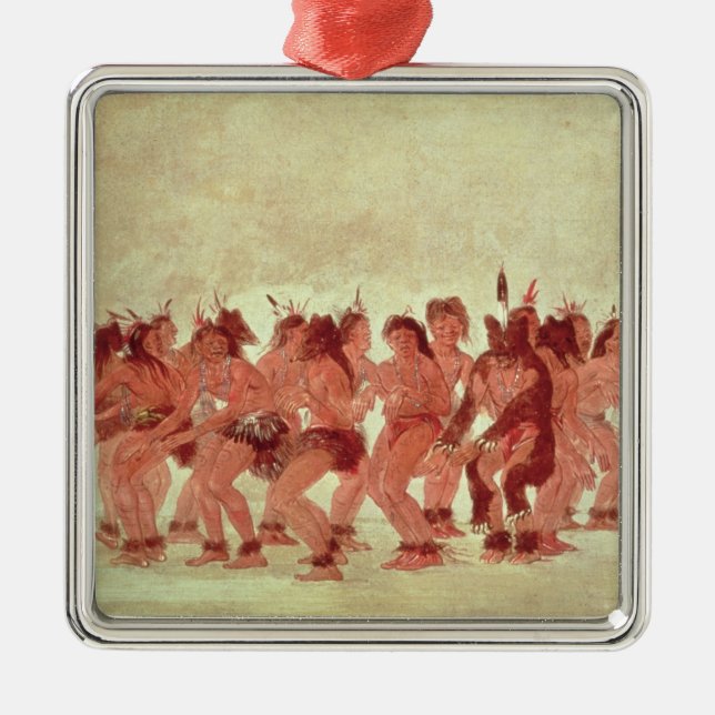 Bear Dance Metal Ornament (Front)