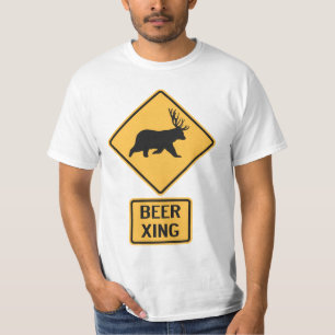 Bear Deer Beer Crossing T-Shirt