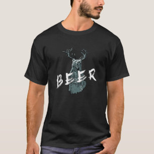 Bear Deer Beer Nature Wordplay T-Shirt