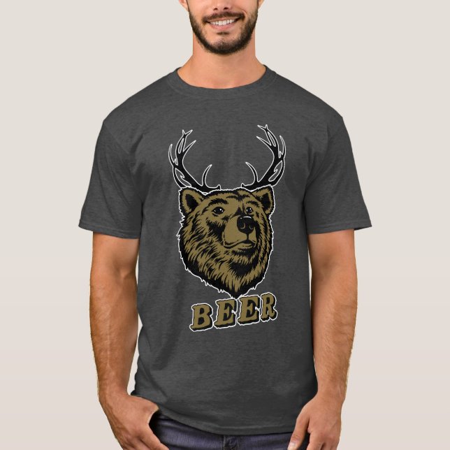 Bear + Deer = Beer? T-Shirt (Front)