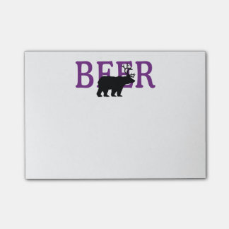 Bear Deer or Beer Icon Style Post-it Notes