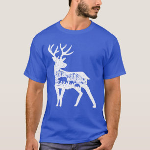 Bear Deer Silhouette Forest Animals gift T-Shirt