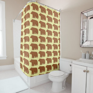 Bear Design Any Colour Background Shower Curtain