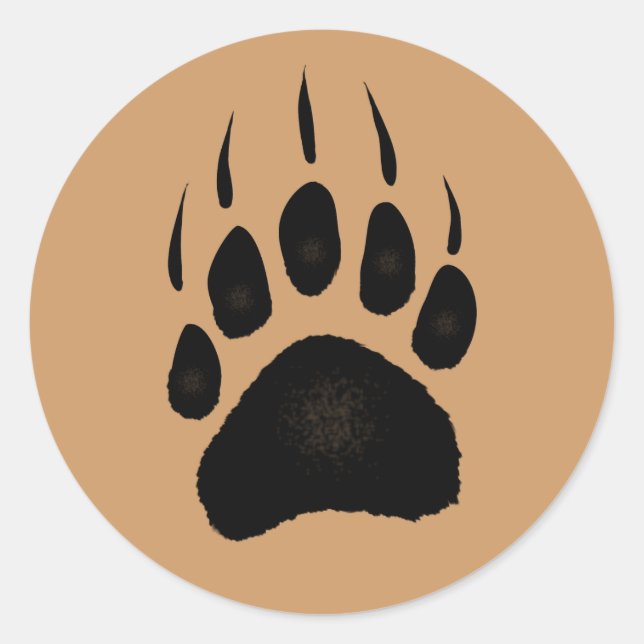 Bear Design for Animal and Wildlife-Supporters Classic Round Sticker (Front)