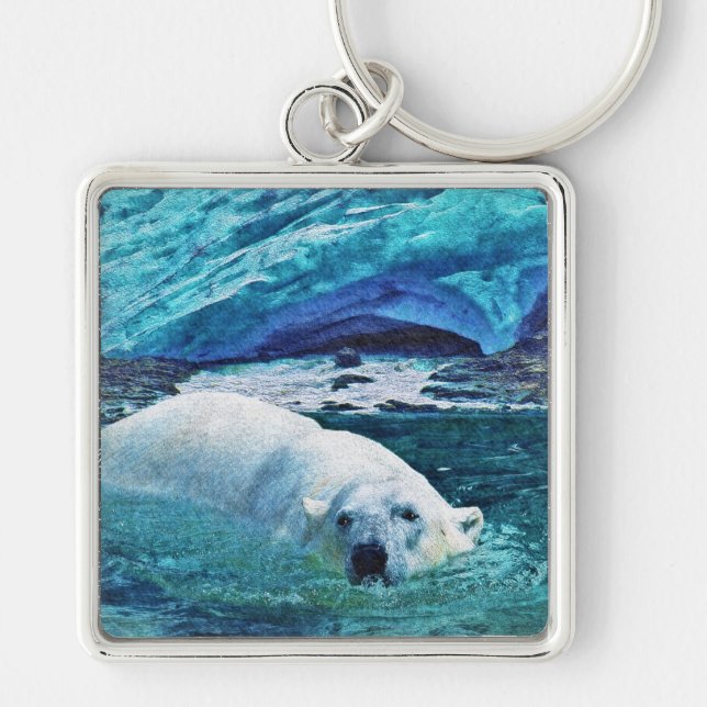 Bear Design for Animal and Wildlife-Supporters Key Ring (Front)