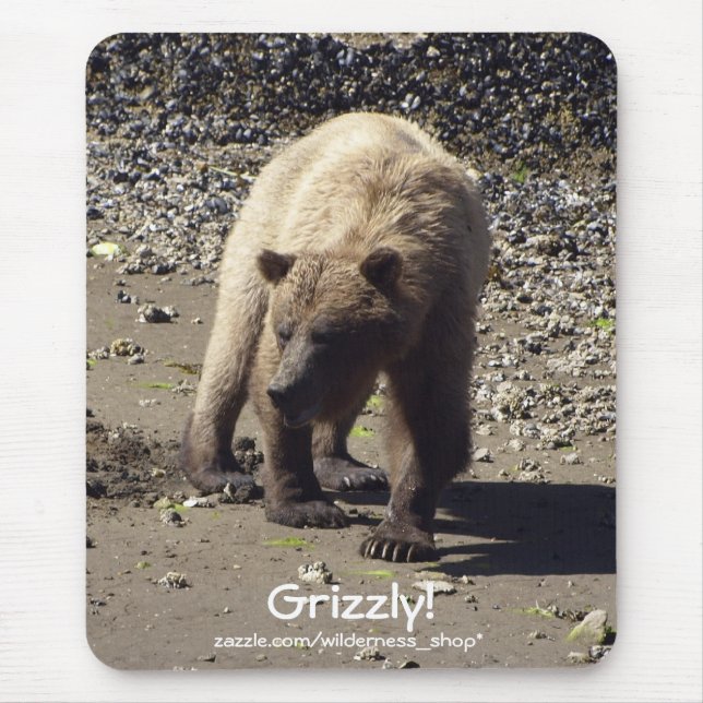 Bear Design for Animal and Wildlife-Supporters Mouse Pad (Front)