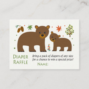 Bear Diaper Raffle Tickets
