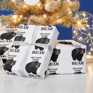 Bear Did I Smell Food Funny Bear Wrapping Paper
