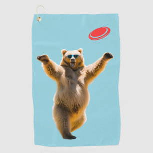 Bear Disc Golfer Towel