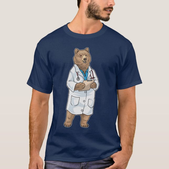 Bear Doctor Stethoscope T-Shirt (Front)