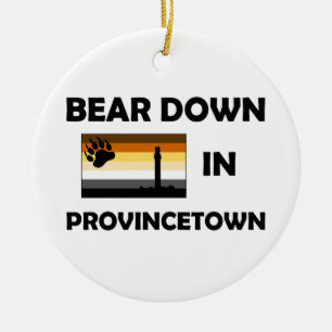 Bear Down In Provincetown Ceramic Tree Decoration