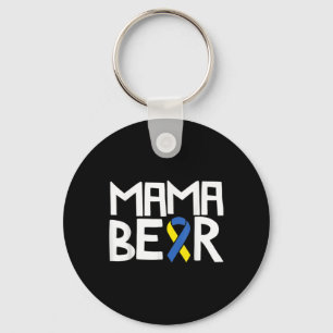 Bear Down Syndrome Awareness Mum T21 Trisomy 1 Key Ring