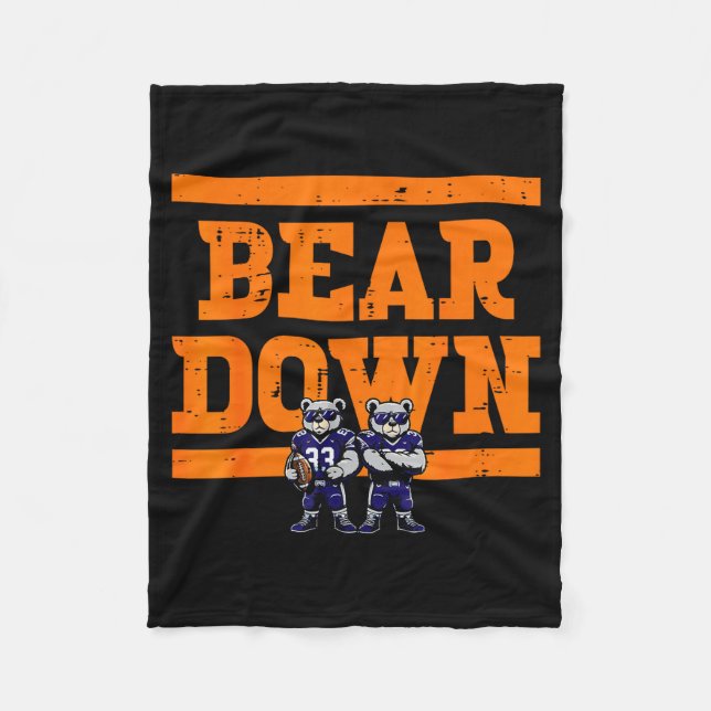 Bear Down Women Kids Boys Girls Youth Teen Men  Fleece Blanket (Front)