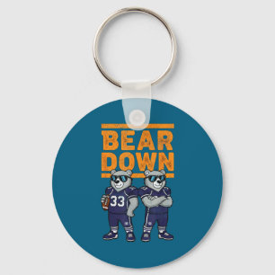 Bear Down Women Kids Boys Girls Youth Teen Men Key Ring