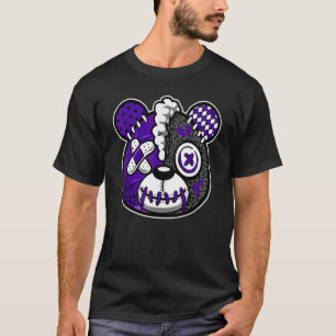 Bear Dripping  Loves Dark Iris 3s Unisex Matching T-Shirt