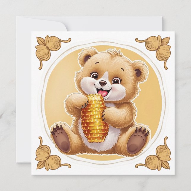 bear eating honey (Front)