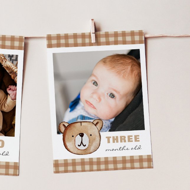 Bear Editable Monthly Photo Banner Card (Creator Uploaded)