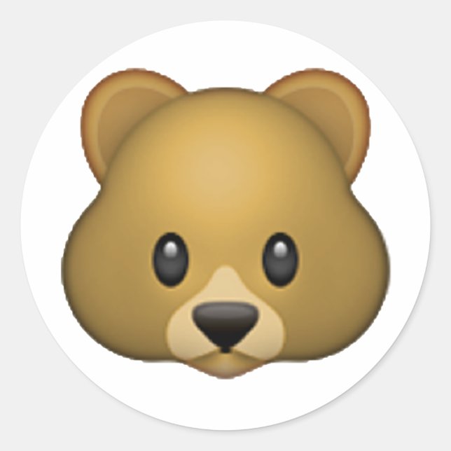 Bear - Emoji Classic Round Sticker (Front)