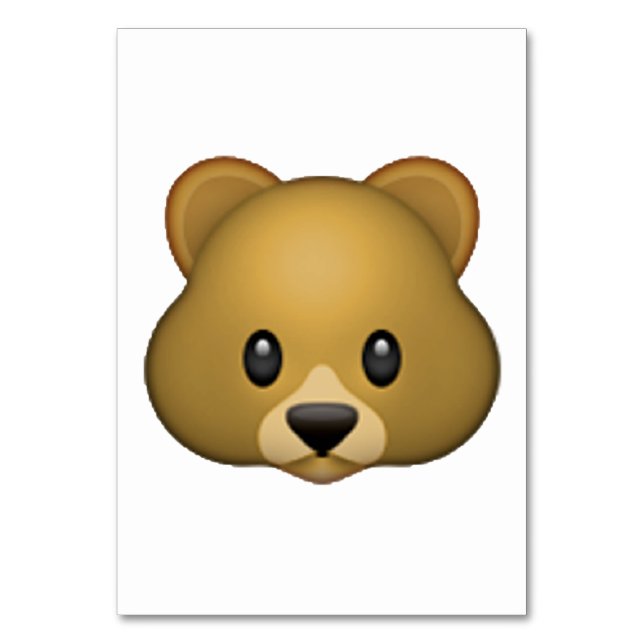 Bear - Emoji Table Number (Front)