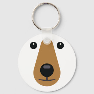 Bear Face Cute Easy Halloween Costume Kids Adults  Key Ring