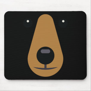 Bear Face Cute Easy Halloween Costume Kids Adults Mouse Pad