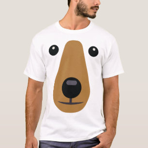 Bear Face Cute Easy Halloween Costume Kids Adults T-Shirt