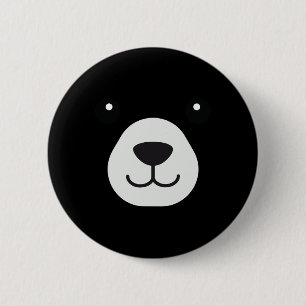 Bear Face Halloween Costume Bear Animal Kids 6 Cm Round Badge