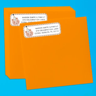 Bear Face Return Address Label – “Party Animal”  Name Tag