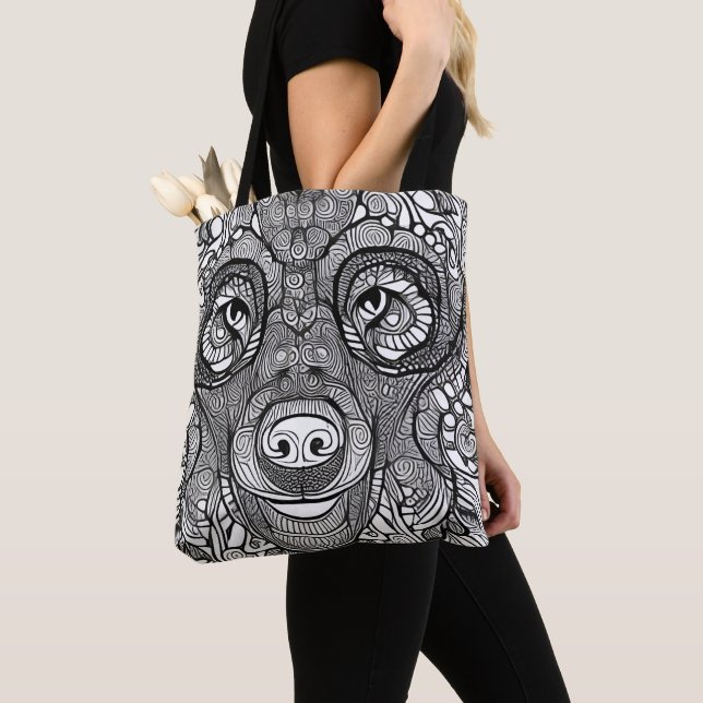 Bear Face Tote (Close Up)
