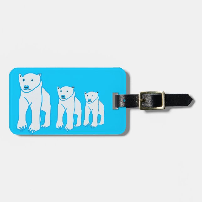 Bear Family Luggage Tag (Front Horizontal)