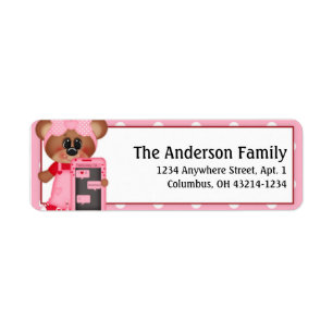 Bear First Valentine's Day Address Labels d2