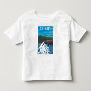 Bear Fishing in River - Curry, Alaska Toddler T-Shirt