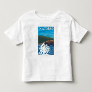 Bear Fishing in River - Katmai, Alaska Toddler T-Shirt