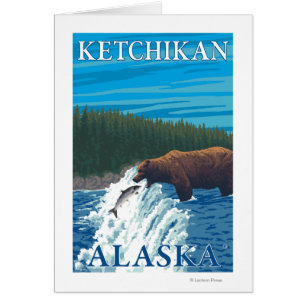 Bear Fishing in River - Ketchikan, Alaska