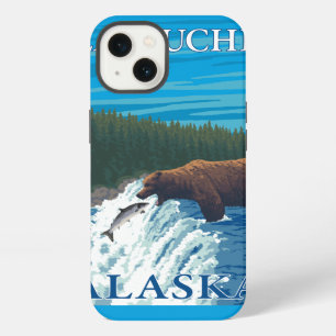 Bear Fishing in River - Latouche, Alaska iPhone Case
