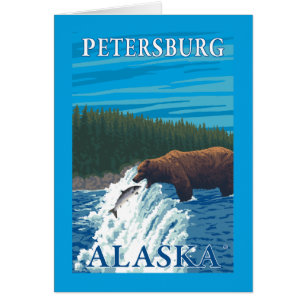 Bear Fishing in River - Petersburg, Alaska
