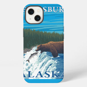Bear Fishing in River - Petersburg, Alaska iPhone Case