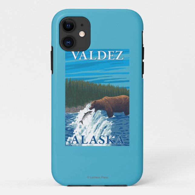 Bear Fishing in River - Valdez, Alaska Case-Mate iPhone Case (Back)
