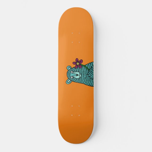 Bear & Flower Skateboard (Front)