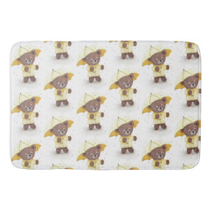 Bear-foot in the Rain Bath Mat