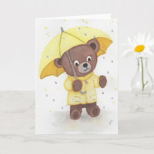 Bear-foot in the Rain Card