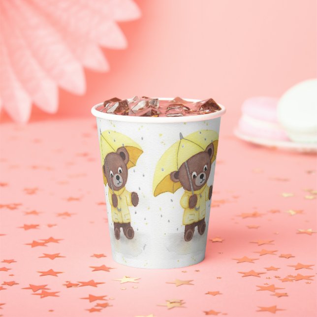 Bear-foot in the Rain Paper Cups (Insitu)