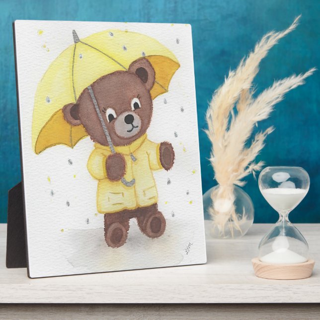 Bear-foot in the Rain Plaque (Side)