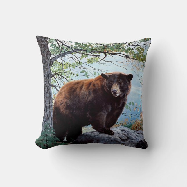 Bear Forest Nature Design Cushion (Front)