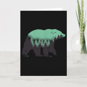 Bear Forest Nature Grizzly Hiking Outdoor Hunting  Card